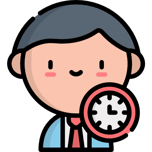 Man user time and date time icon