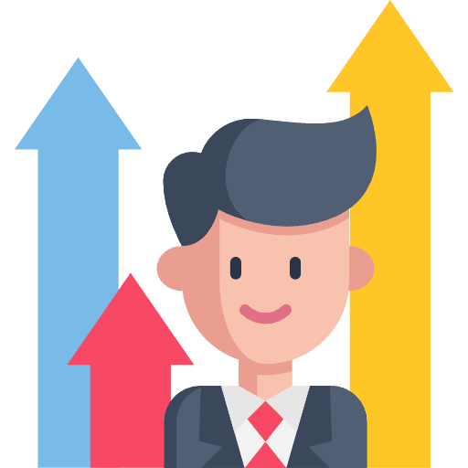 Arrows worker business user icon