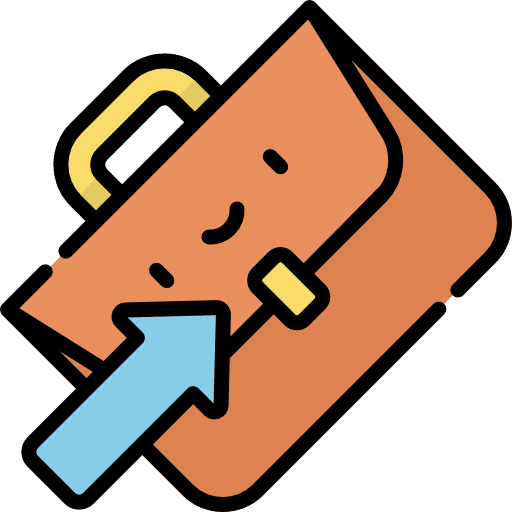 Briefcase ascent suitcase work icon