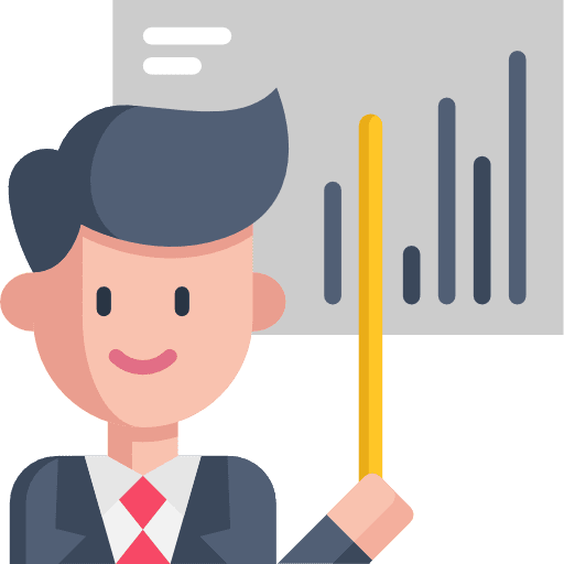 Presentation statistics analytics graph icon