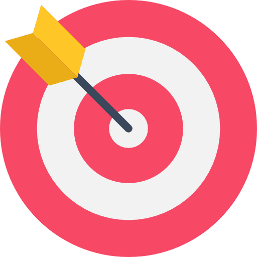 Target business and finance arrow darts icon