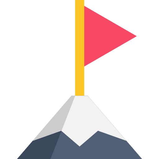Top challenge peak goal icon