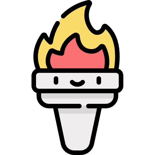 Torch games olympic flame icon