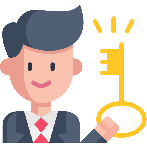 Businessman avatar authorization business and finance icon