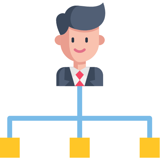 Management networking business and finance manager icon