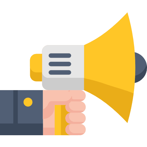 Megaphone communications shout ambassador icon