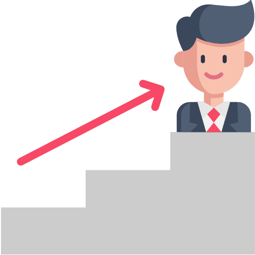 Stairs man businessman people icon