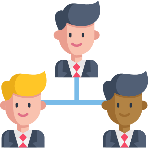 Teamwork collaboration network organization icon