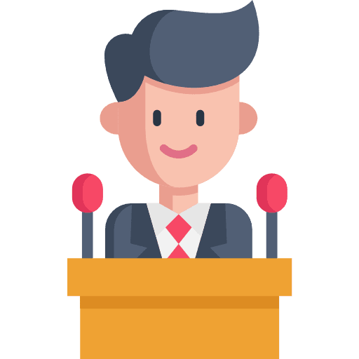 Tribune presentation user business icon