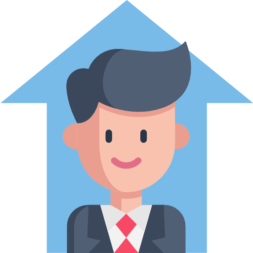 Businessman promotion business and finance arrow icon