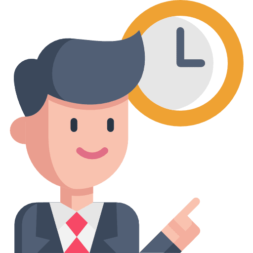 Businessman tool businessman clock icon
