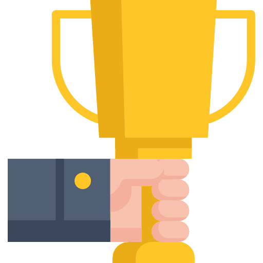 Cup business and finance achievement winner icon