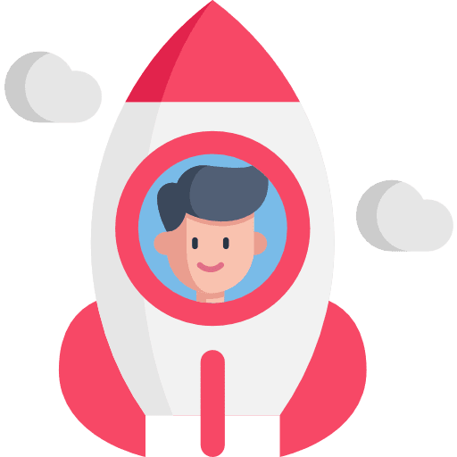 Rocket business and finance transportation transport icon