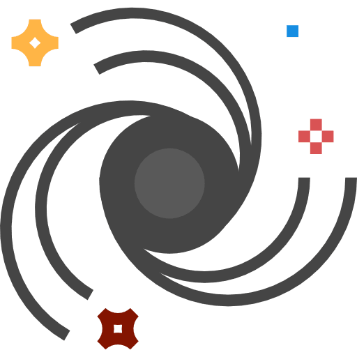 Blackhole science space galaxy icon