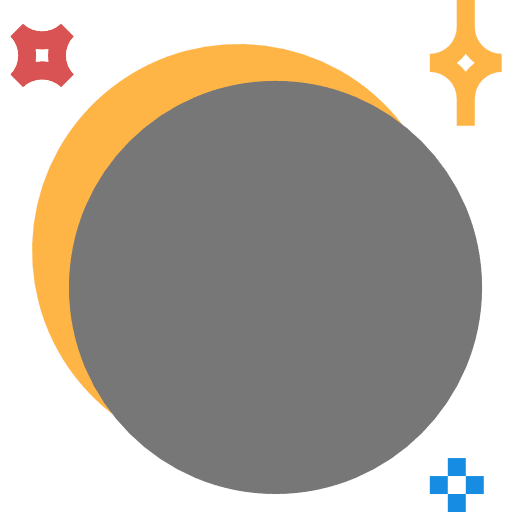 Eclipse moon sun partially icon