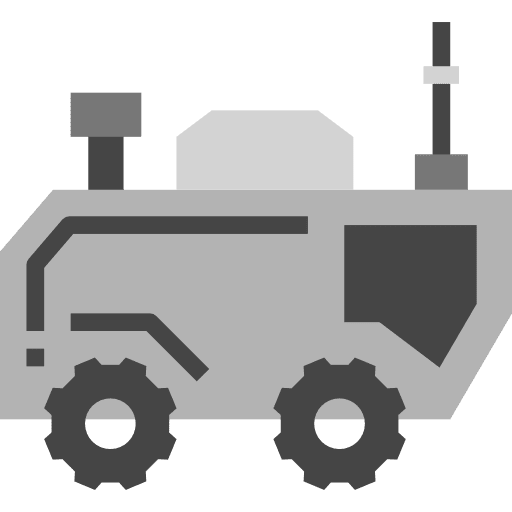 Mars rover automobile transportation vehicle icon
