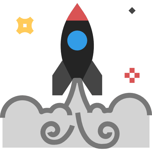 Rocket rocket ship transportation space ship launch icon