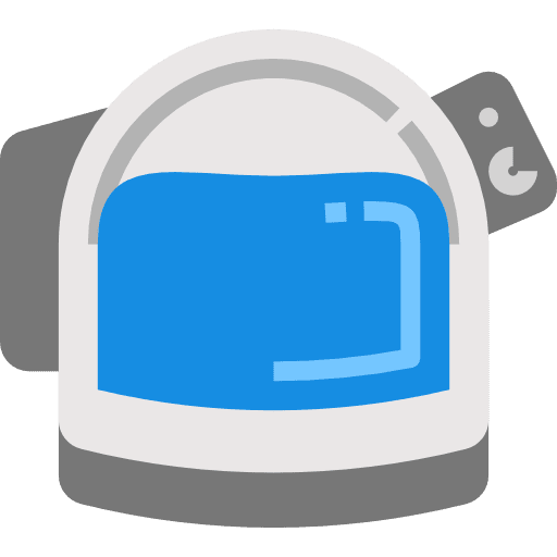 Astronaut helmet equipment user icon