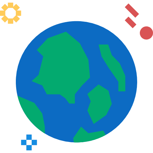 Earth globe continent planet earth icon