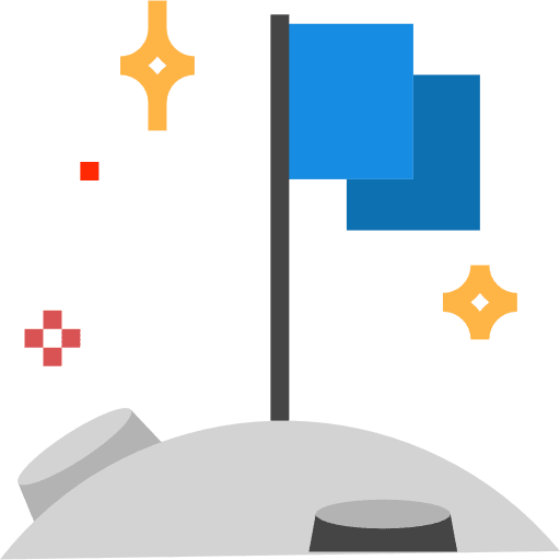 Flag space flag science icon