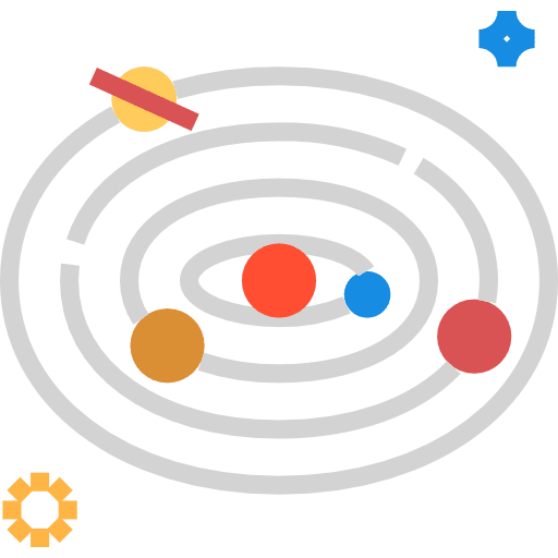 Solar system solar system space education icon