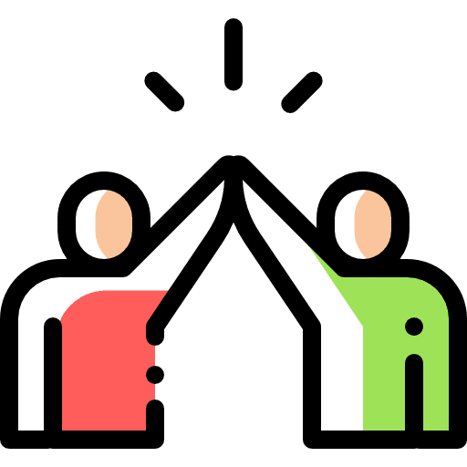 High five hands and gestures friends salutation icon