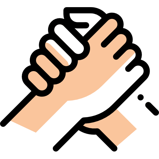 Support partnership brotherhood friends icon