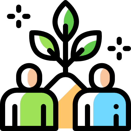 Development people relationship sprout icon