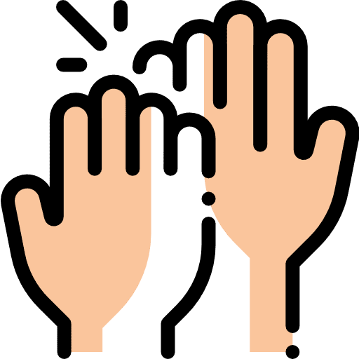 High five salutation relationship gestures icon