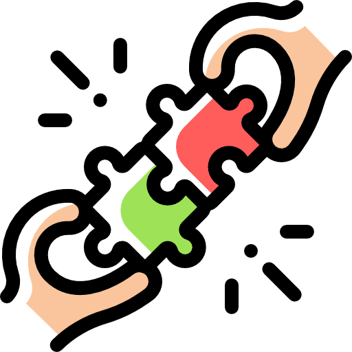 Puzzles puzzle synergy hands and gestures icon