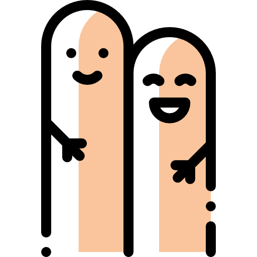 Friends smiley hands and gestures relationship icon