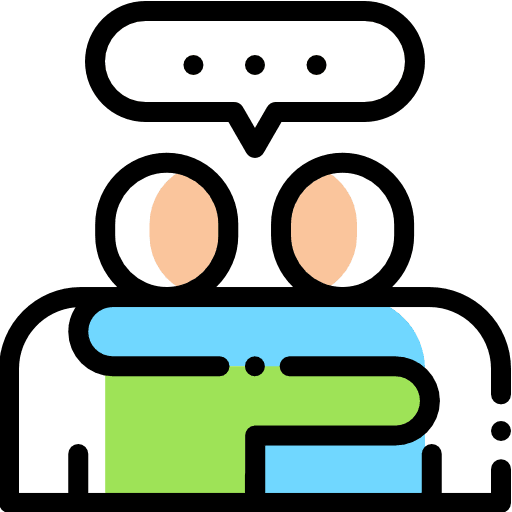 Friendship communications user friends icon