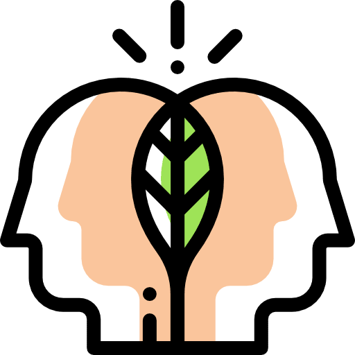 Think avatar leaves account icon