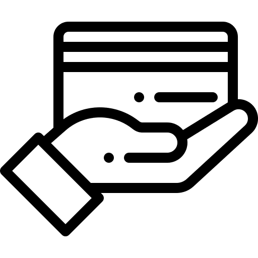 Credit card card debit card hands and gestures icon