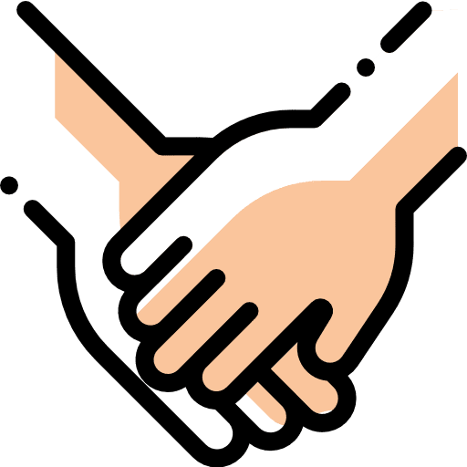 Hands agreement reliable friendship icon