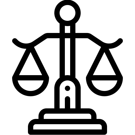 Balance law balance benchmark icon