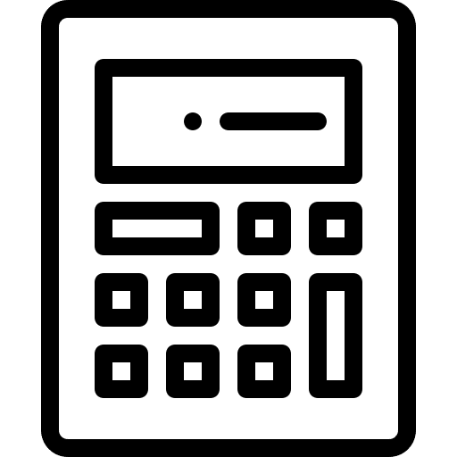 Calculator maths business and finance technological icon