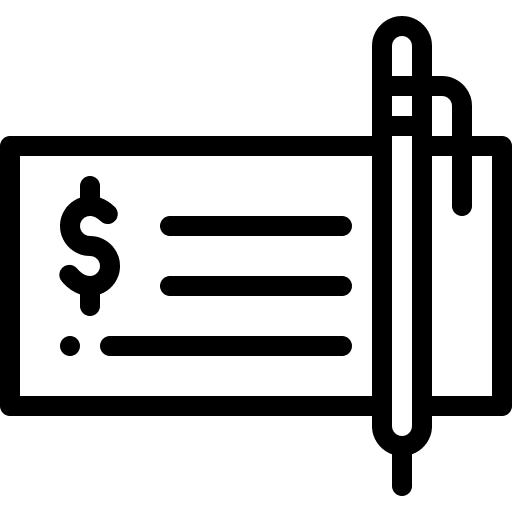 Check bank business and finance files and folders icon