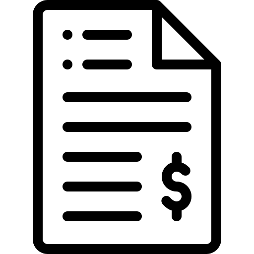 Contract debt business and finance loan icon