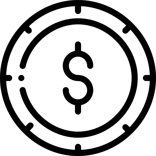 Dollar symbol business and finance money stack icon