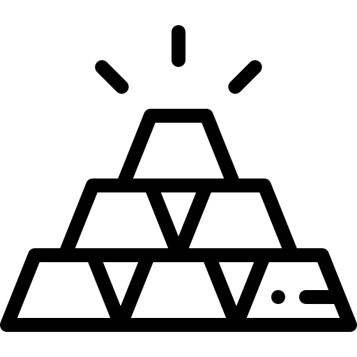 Gold ingots wealthy gold ingots business and finance icon