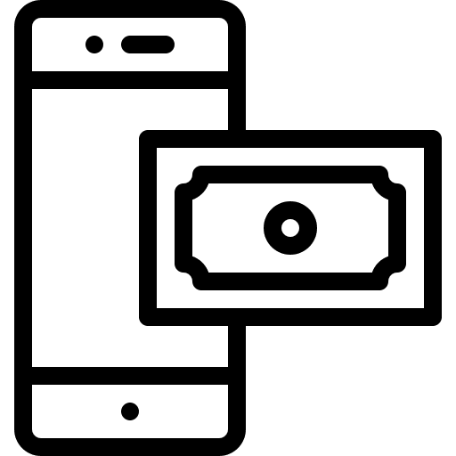 Mobile banking online payment mobile phone commerce and shopping icon