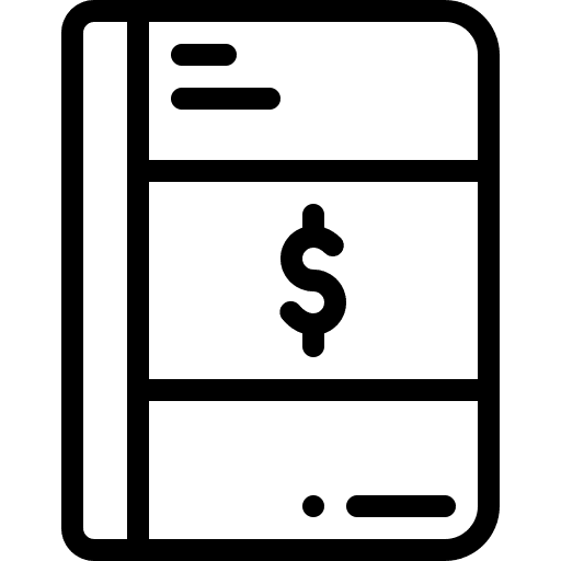 Notebook writing tool finances notebook icon