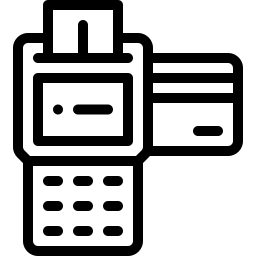 Point of service electronics pay payment method icon