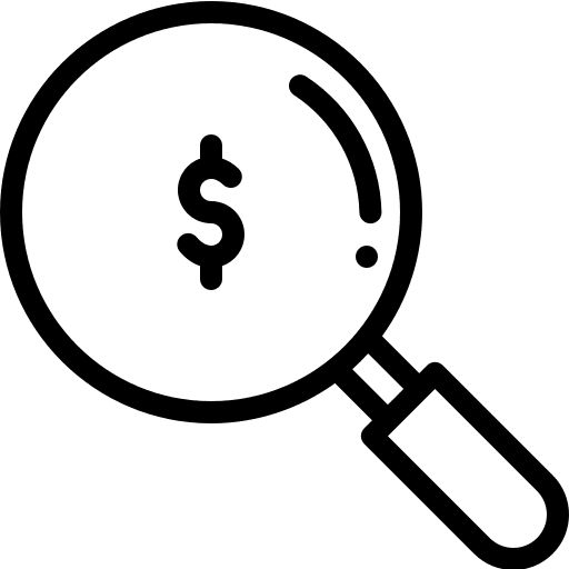 Search business money bank icon