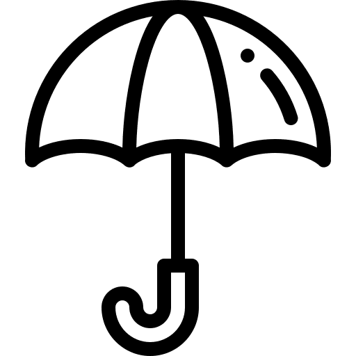 Umbrella rainy insurance weather icon