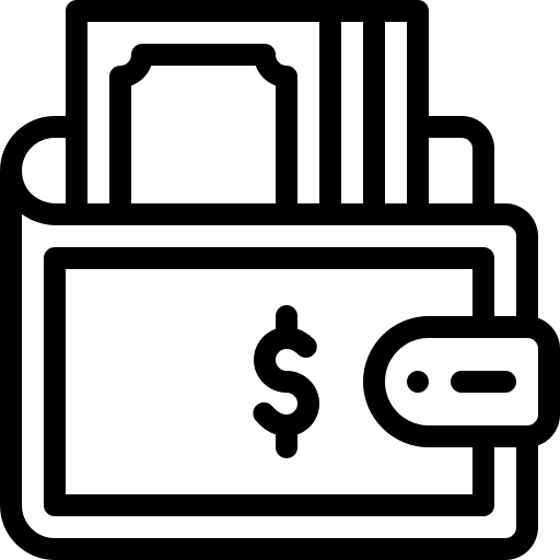 Wallet holder money business and finance icon