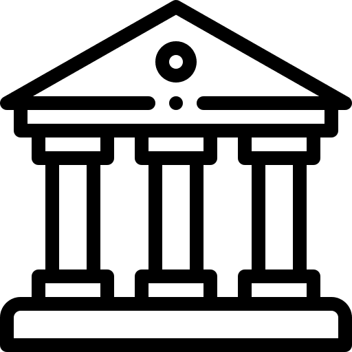 Bank bank government architecture and city icon