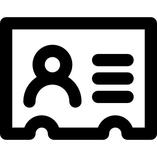 Contact contact information files and folders card icon