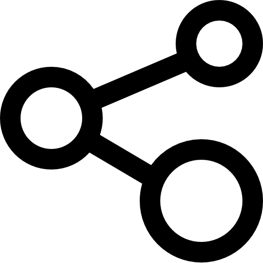 Sharing symbol sharing circles icon